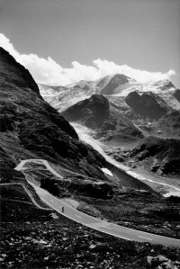 Ritratto di salita con ciclsita. 